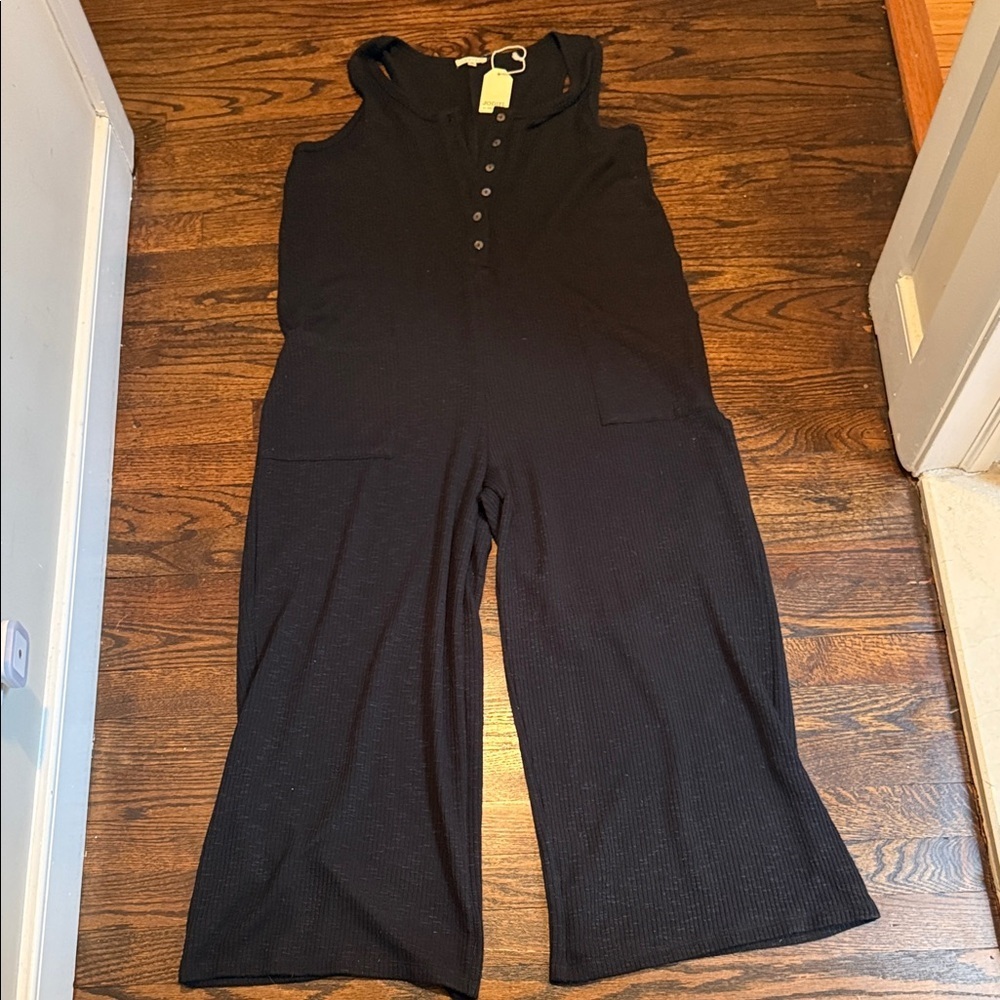 JODIFL Black Sleeveless Wide-Leg Jumpsuit
